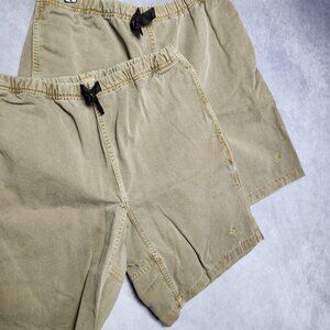 VTG Gramicci Shorts Mens Large Tan 100% Cotton Outdoor Hiking Climbing Lot of 2